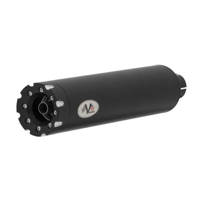 V Performance, 114mm Revolver slip-on mufflers. Black Cerami