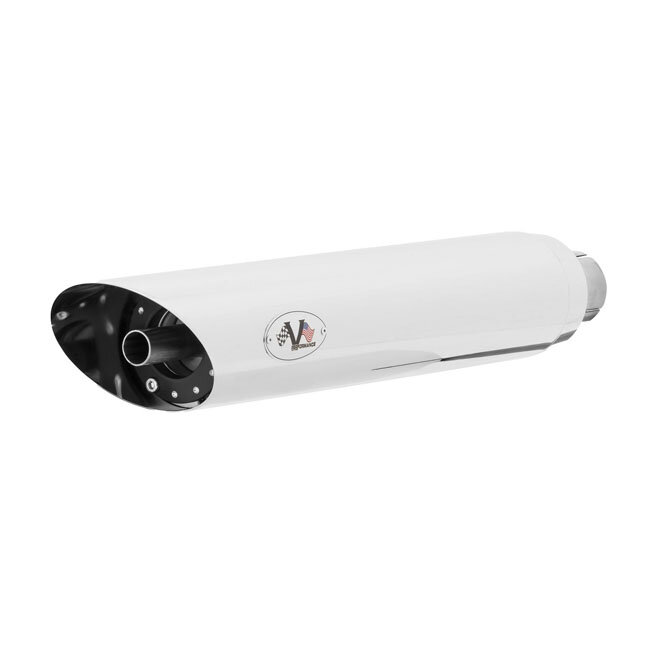 V Performance, 80mm Slash Cut slip-on mufflers. Chrome