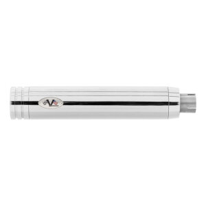 V Performance, 80mm Double Ring slip-on mufflers. Chrome