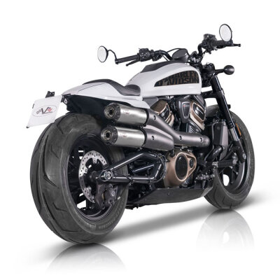 V Performance, 2-2 muffler set Sportster S. Silver