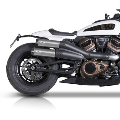 V Performance, 2-2 muffler set Sportster S. Silver