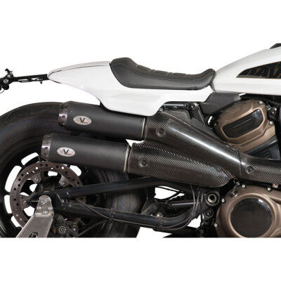 V Performance, 2-2 muffler set Sportster S. Black