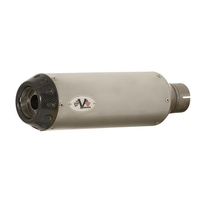 V Performance, Tracker slip-on muffler set Fat Bob. Satin