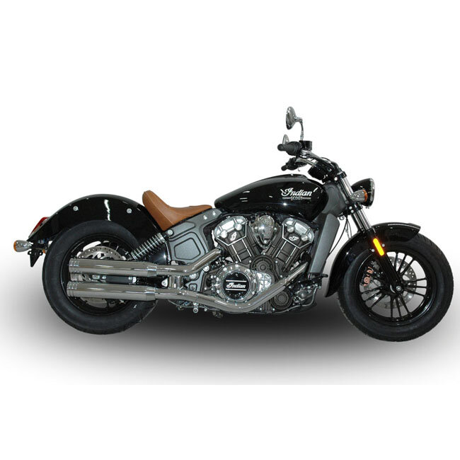 V Performance, Double Ring 80mm slip-on muffler set. Chrome
