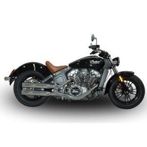 V Performance, Double Ring 80mm slip-on muffler set. Chrome
