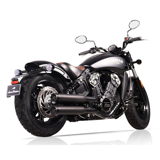V Performance, Double Ring 80mm slip-on muffler set. Black