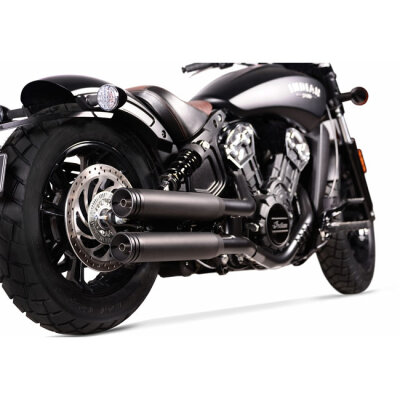 V Performance, Double Ring 80mm slip-on muffler set. Black