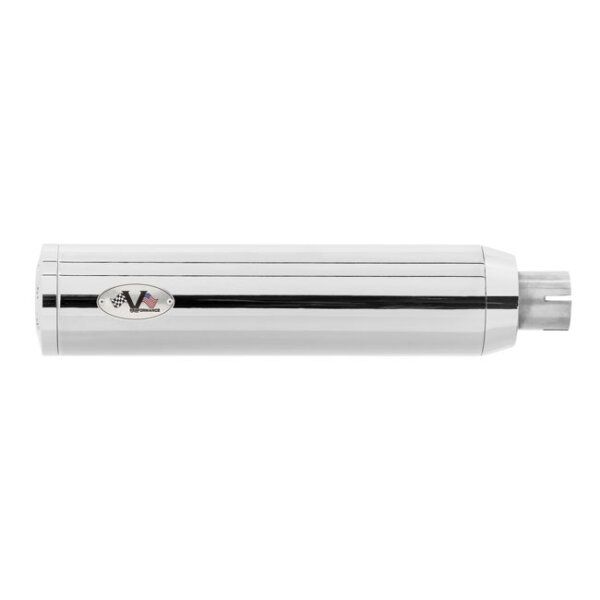 V Performance, Chubby 90mm slip-on muffler set. Chrome