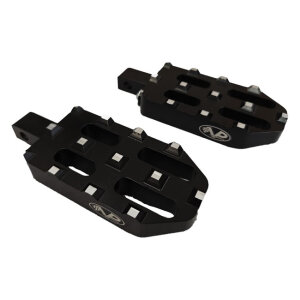 V Performance, rider foot peg set. Black