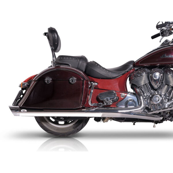 V Performance, 100mm Banger slip-on muffler set. Chrome
