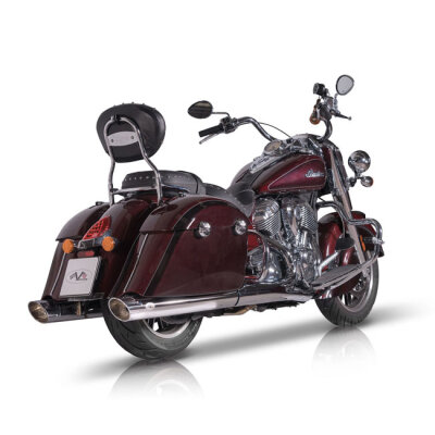 V Performance, 100mm Banger slip-on muffler set. Chrome