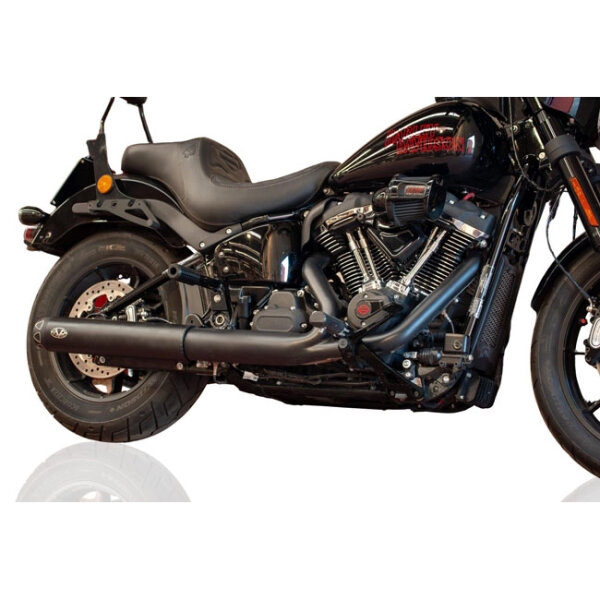 V performance, 2-1 slip-on muffler. Rebel series. Black