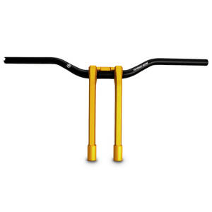 PM, 1-1/4" Phatbar & 14.5" riser kit. Gold Ops