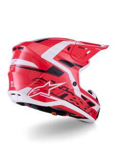 Helmet Sm7 Deed Red/blk/wh Xs