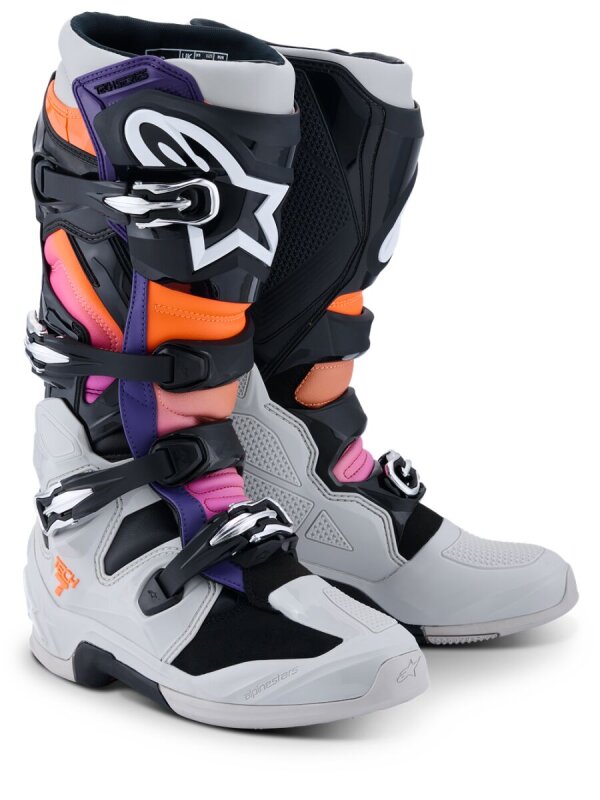 Boot Tech 7 Blk/lt Gy/org Fl/m