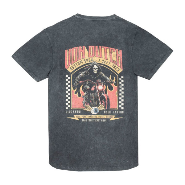 Von Dutch Reaper t-shirt washed black Size M
