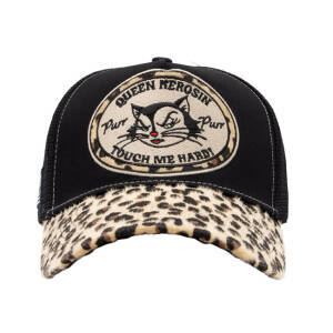 Queen Kerosin Touch me hard cap leopard wash One size fits most