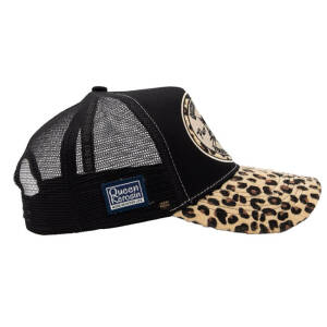 Queen Kerosin Touch me hard cap leopard wash One size fits most