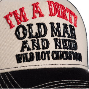 King Kerosin Im a dirty old man cap black&offwhite One size fits most