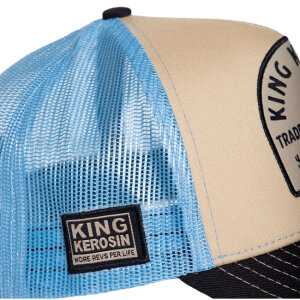 King Kerosin Motorcycle parts cap offwhite&black One size fits most