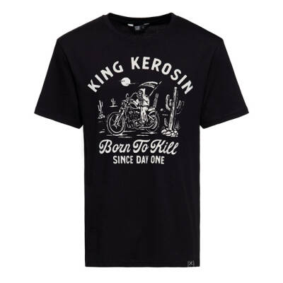 King Kerosin Born to kill t-shirt black Size L