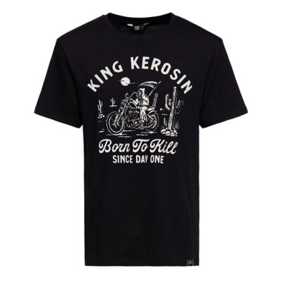 King Kerosin Born to kill t-shirt black Size XL