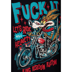 King Kerosin Fuck it t-shirt black Size XL