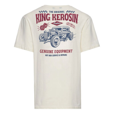 King Kerosin Hot Rod Service t-shirt offwhite Size M