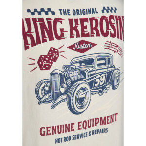 King Kerosin Hot Rod Service t-shirt offwhite Size M