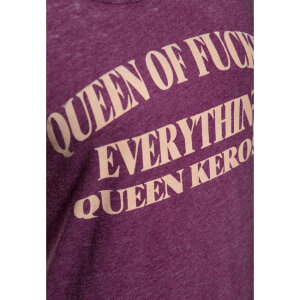 Queen Kerosin Queen of everything t-shirt plum Size L