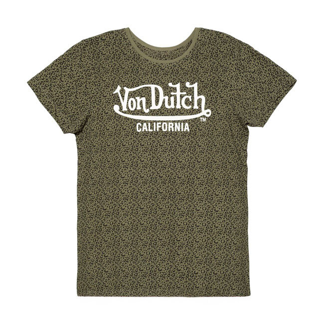 Von Dutch Leopard female t-shirt green Size M