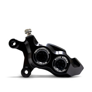PM, Race Series 4-P Monobloc caliper. Left front. Black