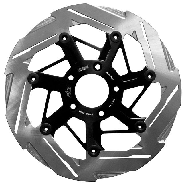 Kodlin by SBS, 7-spoke brake rotor front right. Polished