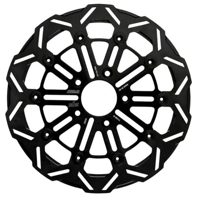 Kodlin by SBS, 10-spoke brake rotor front. Black