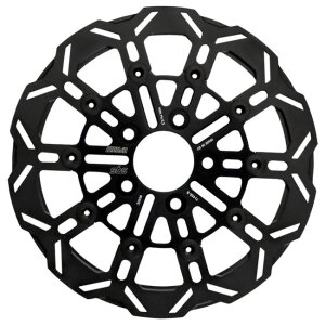 Kodlin by SBS, 10-spoke brake rotor rear. Black