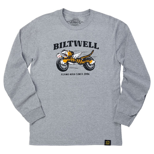 Biltwell Tiger longsleeve t-shirt graphite Size S