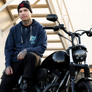 Biltwell Anvil zip hoodie blue Size S