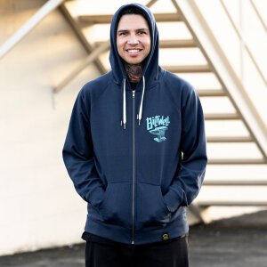 Biltwell Anvil zip hoodie blue Size XL