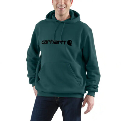 Carhartt Signature Logo hoodie greenstone Size XL