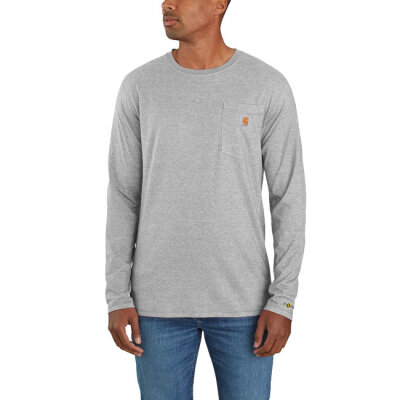 Carhartt Midweight L/S Pocket t-shirt heather grey Size 2XL