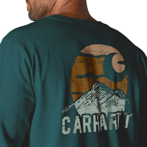 Carhartt Mountain Graphic t-shirt greenstone heather Size 2XL