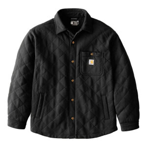 Carhartt Quilted Snap Front shirt black Size M