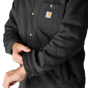 Carhartt Quilted Snap Front shirt black Size M