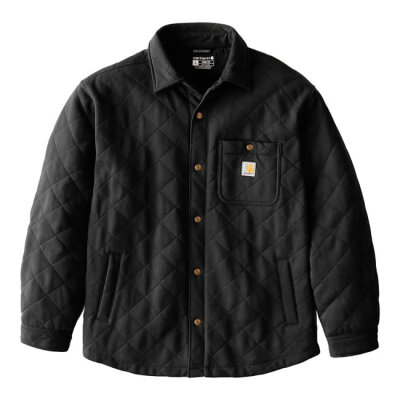 Carhartt Quilted Snap Front shirt black Size L