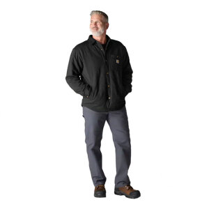 Carhartt Quilted Snap Front shirt black Size XL