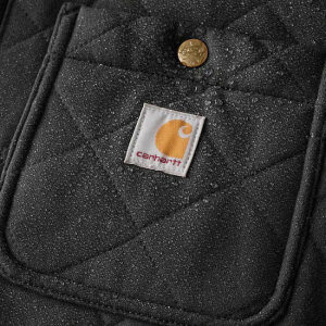 Carhartt Quilted Snap Front shirt black Size XL