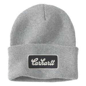Carhartt Knit Cuffed Script Patch beanie heather grey One...