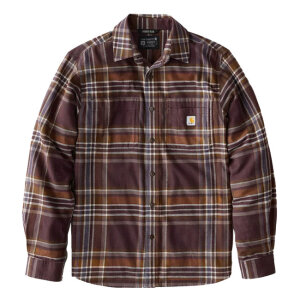 Carhartt Flannel Plaid shirt dark sepia Size S
