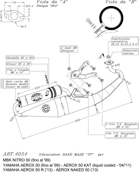 Exhaust Tt Mbk Nitro