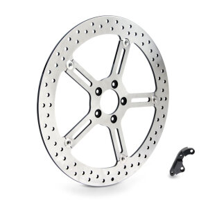 Arlen Ness, 15" Jagged front Big Brake rotor kit. Left side